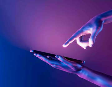 Person using smartphone